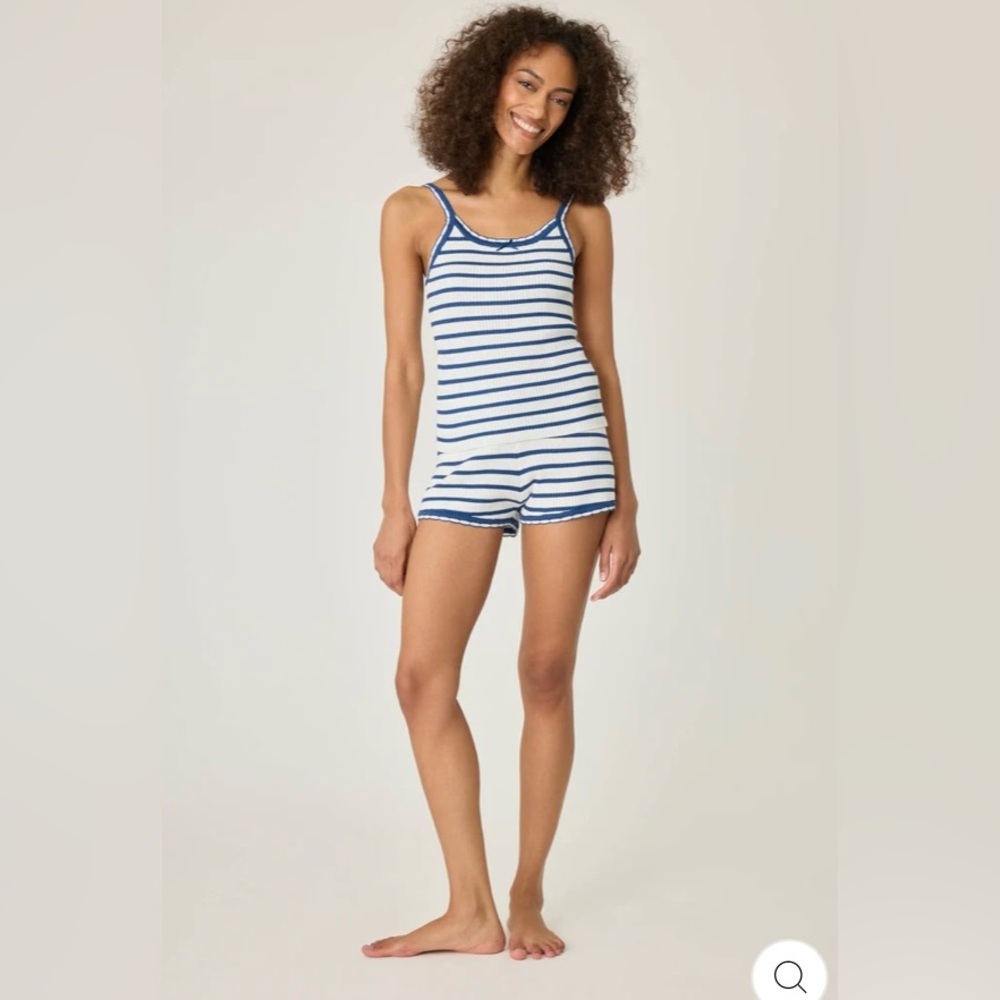 PJ Salvage Seaside Striped Rib Cami Top